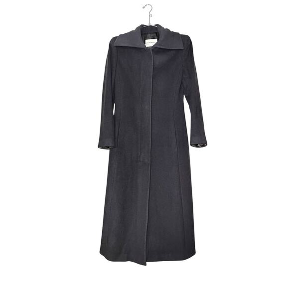 EMPORIO ARMANI GRAY CASHMERE WOOL NYLON FULL LENGTH COAT SIZE 42 IT / 6 US - Picture 1 of 5